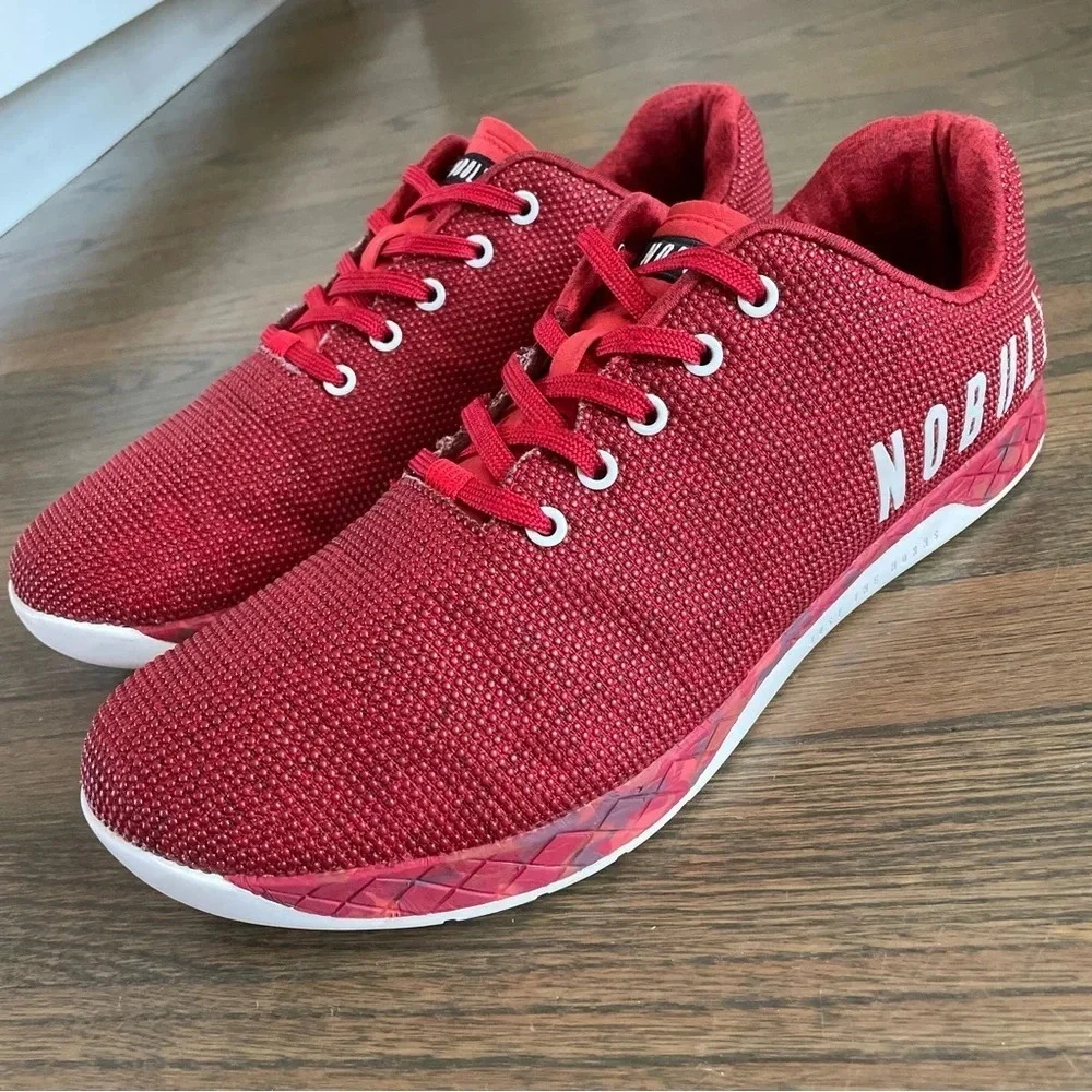 NoBull Fire Heather Red Superfabric Trainers Men 13 Women 14.5